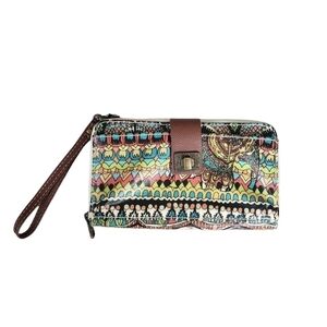 Sakroots Wristler Wallet Ethnic Tirbal One World Design